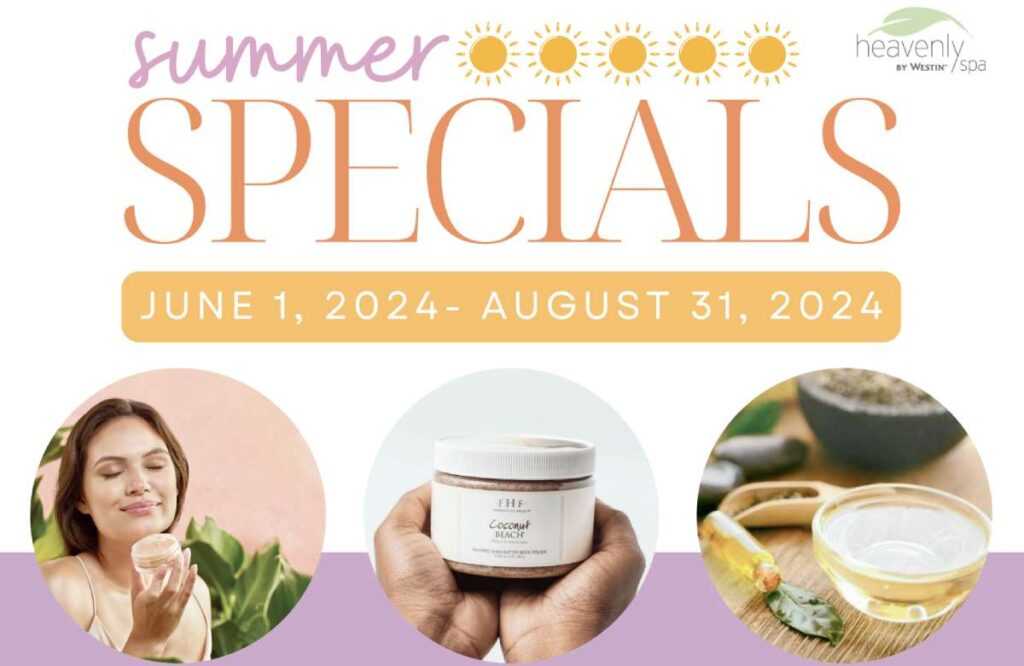 heavenly spa by westin summer special graphic